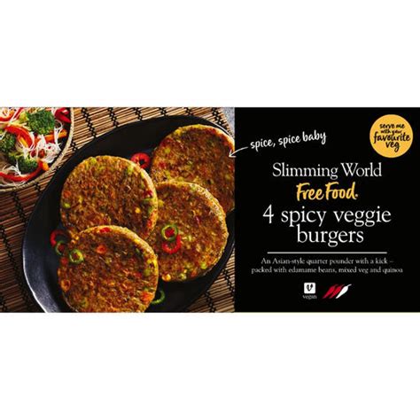 Slimming World 4 Spicy Veggie Burgers 452g | Vegetarian | Iceland Foods