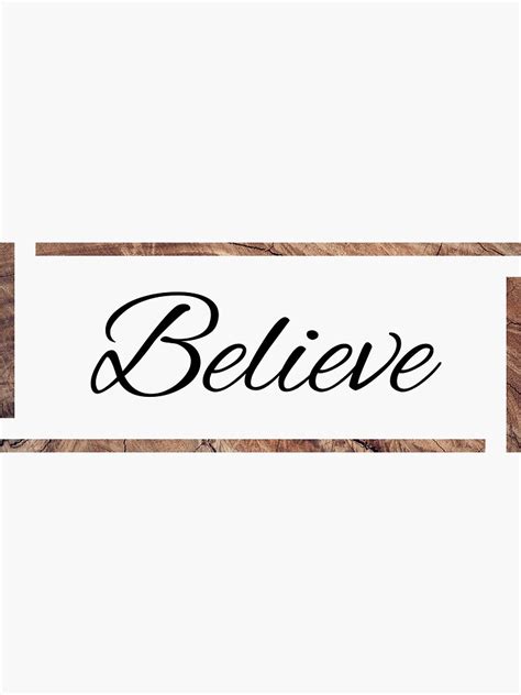 "Cursive Believe Word Design" Sticker for Sale by DeepSeaDesign | Redbubble