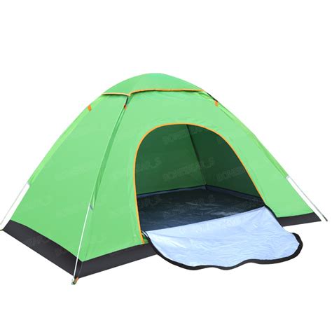 Large Outdoor 4 Person Family Cabin Open Window Waterproof Orange Camping Tent Lightweight For ...