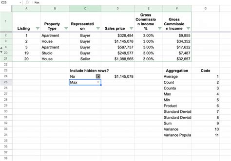 Dynamic Subtotal formula in Google Sheets