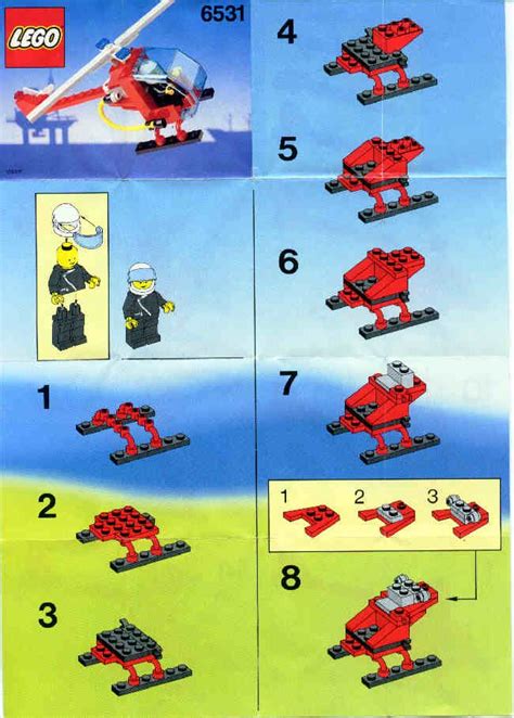 LEGO Fire Helicopter Instructions 6531, Rescue | Lego activities, Classic lego, Lego blueprint