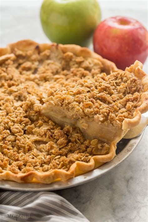 This Apple Crumble Pie is loaded with tender apples, warm spices, and a crunchy oat brown sugar ...