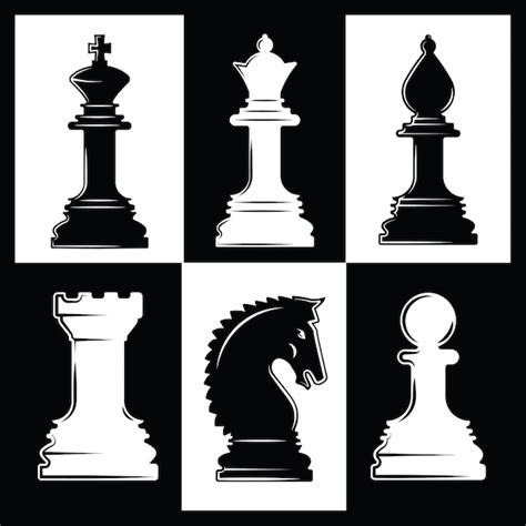 Premium Vector | Chess pieces vector