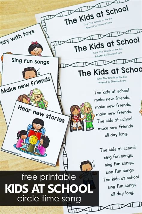 Kids at School Preschool Circle Time Song - Fantastic Fun & Learning