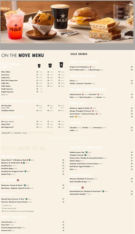 Mugg & Bean Menu Prices - Breakfast, Lunch and Burgers