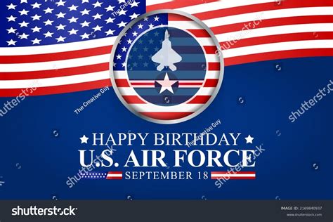 Us Air Force Birthday Observed Every Stock Vector (Royalty Free) 2169840937 | Shutterstock