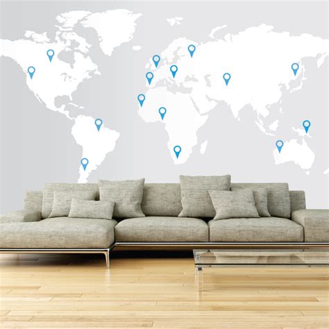 Large World Map Wall Decal | Wallboss Wall Stickers | Wall Art Stickers | UK Wall Stickers ...