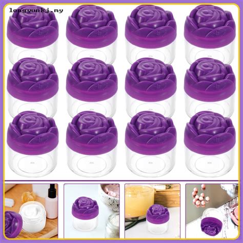 12 Pcs Cream Skincare Containers Bottled Purple Plastic Travel ...