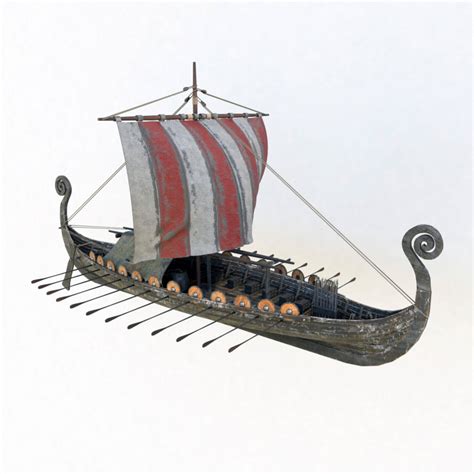 Viking Ship Drakkar - 3D Model by Nicu_Tepes