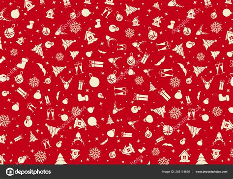 Vector - Red Christmas wrapping paper. Christmas card. Happy New Year ...