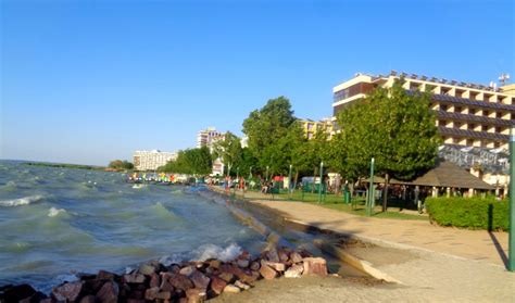 Overview of the party town Siofok at Lake Balaton in Hungary