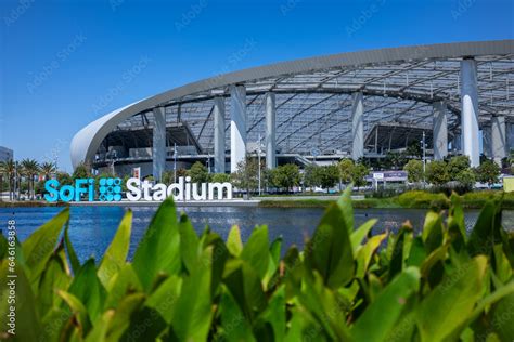 The USA, Los Angeles, 7 September 2023: SoFi Stadium in Los Angeles is a state-of-the-art sports ...