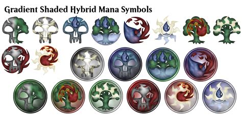 MTG Gradient Shaded Hybrid Mana Symbols by ALifeInColours on DeviantArt