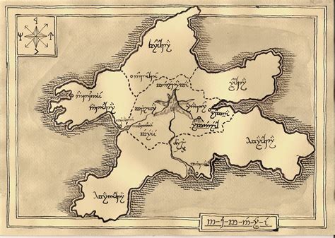 Numenor map by gwendir on DeviantArt