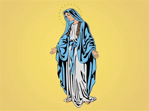 Mary Mother Of Jesus Vector Art & Graphics | freevector.com