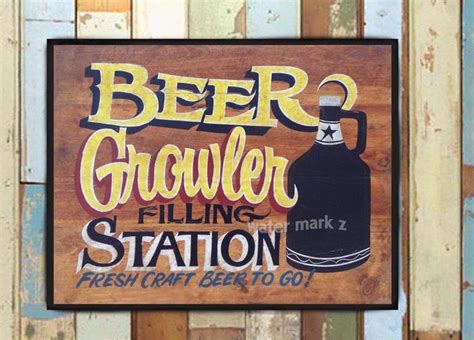 Beer Growler Filling Station Print. Fresh Craft Beer to Go. | Etsy | Beer growler, Filling ...