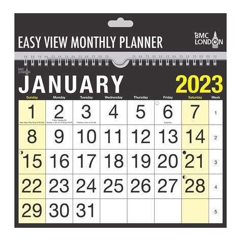 Buy 2023 and Planner Month to View/Week to View (Easy View Monthly Planner) Online at ...