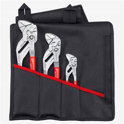 Knipex Pliers Wrench Set with Tool Roll, 3 Pieces