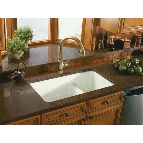 KOHLER Iron Tones Smart Divide Drop-In Undermount Cast Iron 33 in ...