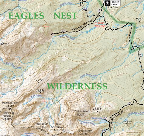 Eagles Nest Wilderness Hiking Map - Outdoor Trail Maps