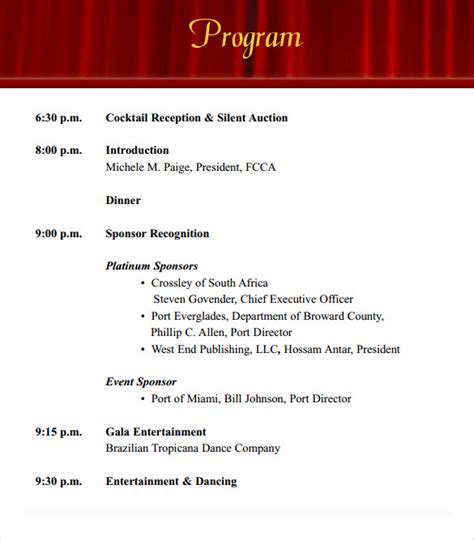 Download Banquet Programs Templates free – backupdry – Banquet Program ...