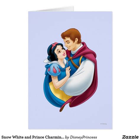 Snow White and Prince Charming Hugging Card | Zazzle | Snow white ...