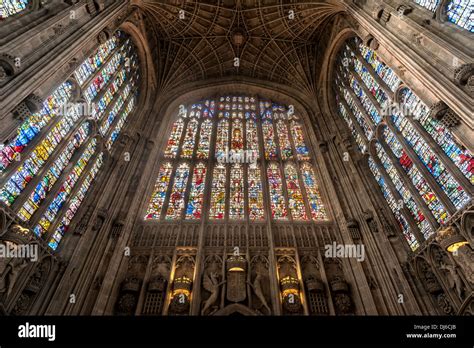 Interior of Kings college cathedral in Cambridge Stock Photo - Alamy