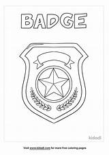 Police Officer Badge Coloring Page Free Printable sketch template