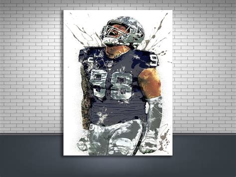 Maxx Crosby Poster, Las Vegas Raiders, Gallery Canvas Wrap, Man Cave ...