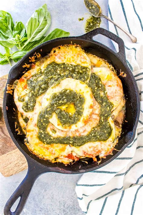 Keto Pesto Lasagna 🌿 Recipe [Gluten-Free] - Cast Iron Keto