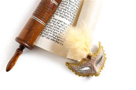 Premium Photo | The scroll of esther and purim festival objects