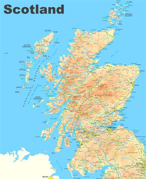 Scotland Road Map – Printable Map of The United States