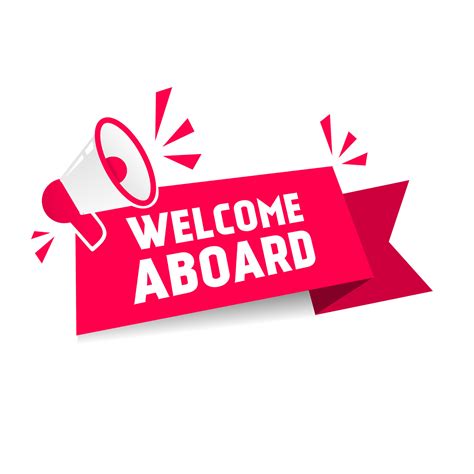 Welcome aboard banner design. Flat vector icon. 16623391 Vector Art at ...