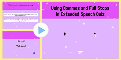 When to Use a Comma or a Full Stop SPaG Punctuation PowerPoint