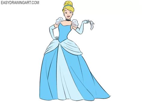 How to Draw Cinderella - Easy Drawing Art