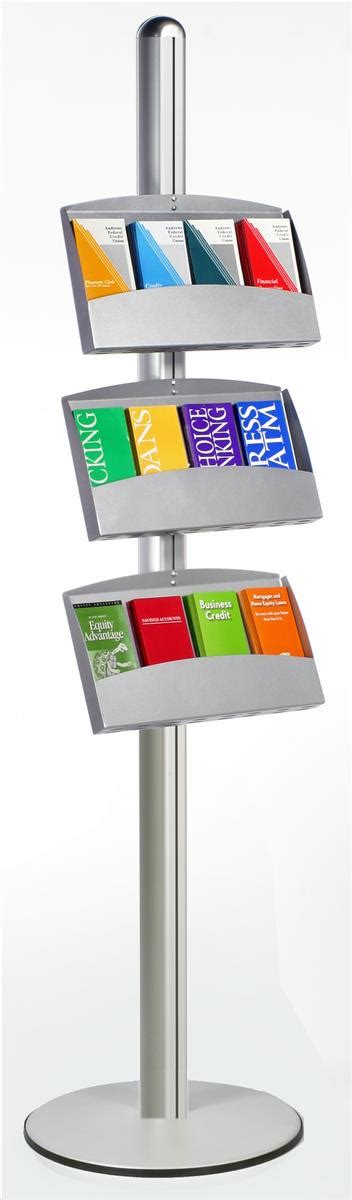 Leaflet Display | 3-Tiered Brochure Stand w/ 4 Pockets