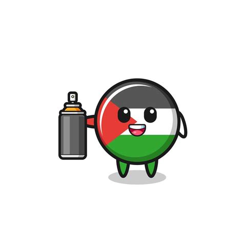 the cute palestine flag as a graffiti bomber 5046440 Vector Art at Vecteezy