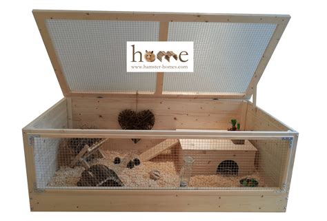 Super Large Wooden Guinea Pig Cage with Roof - 120 x 60cm