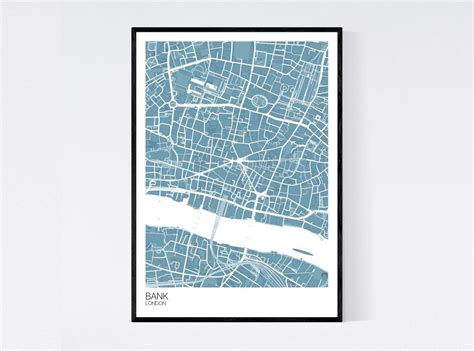 Bank London Map Art Print Many Colours 350gsm Art Quality - Etsy