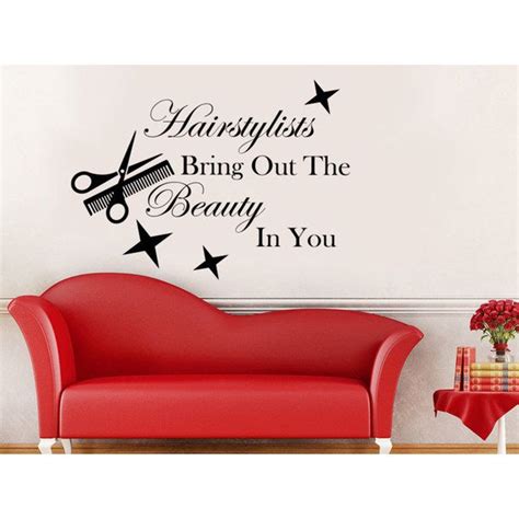 Hairstylists Bring Out The Beauty in You Wall Decal Quote Beauty Salon Wall Art Sticker Decal ...