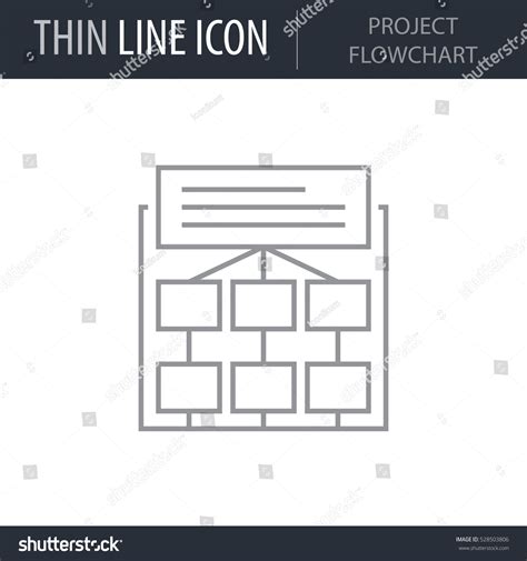 Symbol Project Flowchart Thin Line Icon Stock Vector (Royalty Free ...