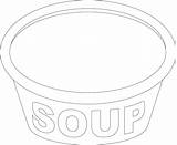 Soup Bowl Coloring Pages sketch template