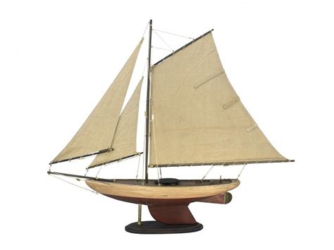 Buy Wooden Rustic Bermuda Sloop Model Sailboat Decoartion 30 Inch