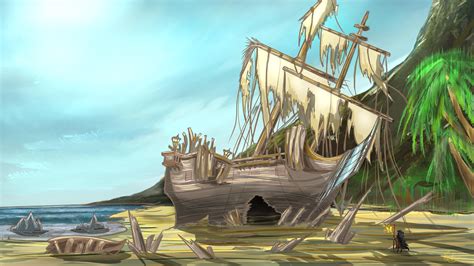 ArtStation - Shipwreck Beach