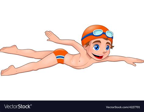 Young swimmer Royalty Free Vector Image - VectorStock