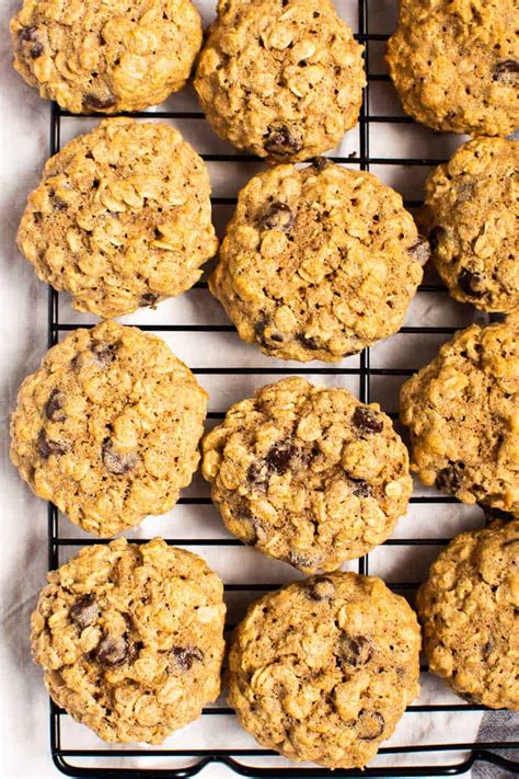 Healthy Oatmeal Cookies {with Chocolate Chips} - iFOODreal.com