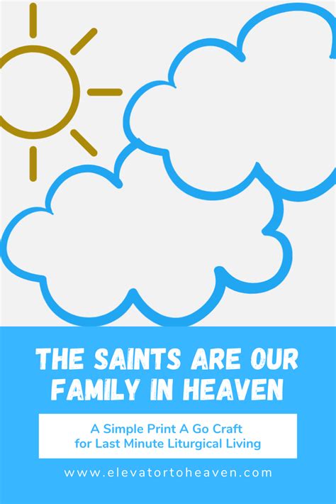 All Saints Day Craft : Print and Go Preschool Activity