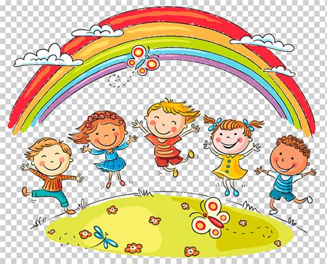 Niños del arco iris y dibujos animados, arco iris, niños de dibujos ...