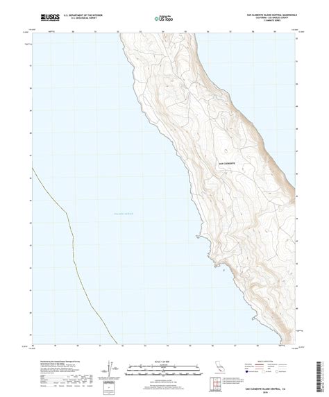 MyTopo San Clemente Island Central, California USGS Quad Topo Map