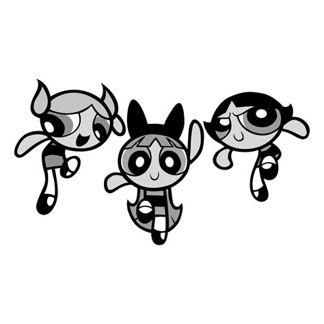 Powerpuff Girls Logo Black and White (1) – Brands Logos